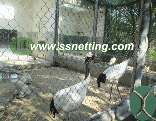 Introducción de la malla del zoológico para la red de la jaula de grúa, la red de aves