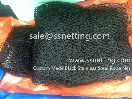 Fabricantes personalizada Negra de acero inoxidable Netificación de la cuerda
