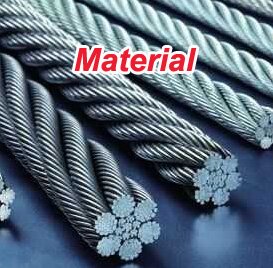 Materiales de malla tejida de cuerda de acero inoxidable