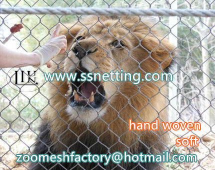 Cajas de jaula de león para malla de alambre de acero inoxidable, malla tejida a mano del proveedor de LiUlin de China