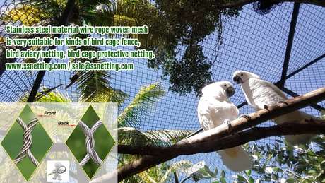Stainless steel material wire rope woven mesh is very suitable for kinds of bird cage fence.jpg