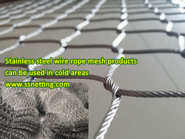 ¿Se pueden usar productos de malla de cable de acero inoxidable en áreas frías?